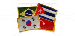 Embroidered patches of countries