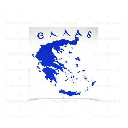 Sticker Greek Map Transparent 11cm*10cm
