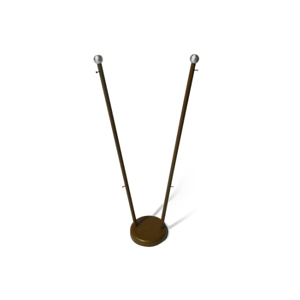 Σταντ επιτραπέζιο Διπλό Ξύλινο Σκούρο καφέ